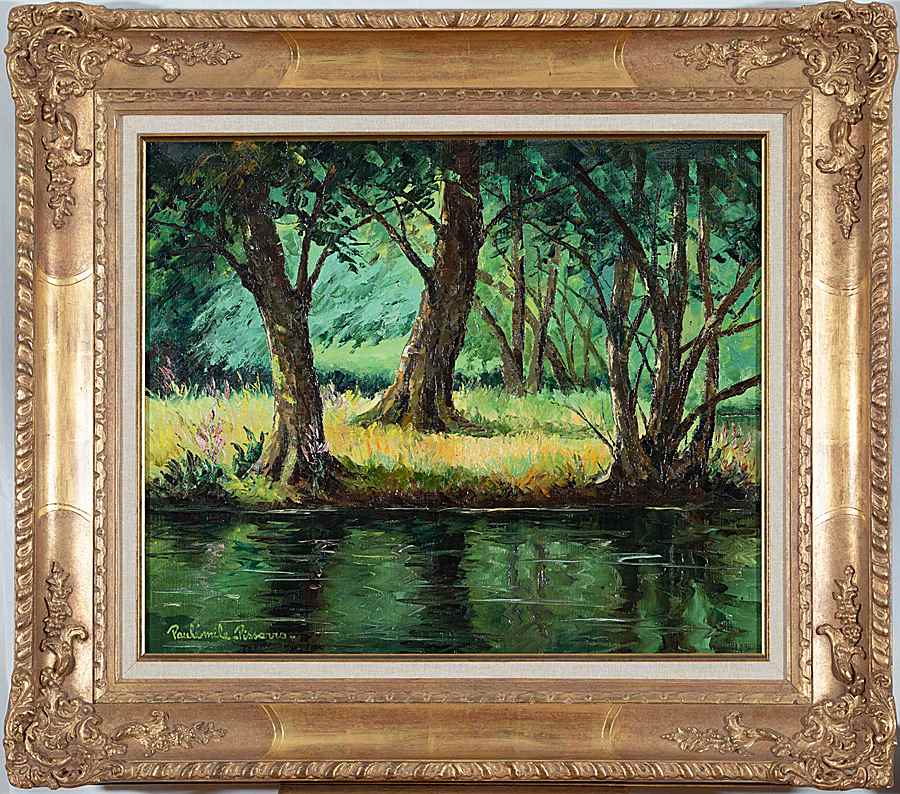 Bord de Riviere Soleil Couchant - Paulémile Pissarro (1884 - 1972)